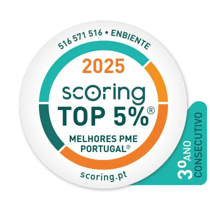 scoring TOP 5% Best SMEs Portugal 2025 seal, 3rd consecutive year