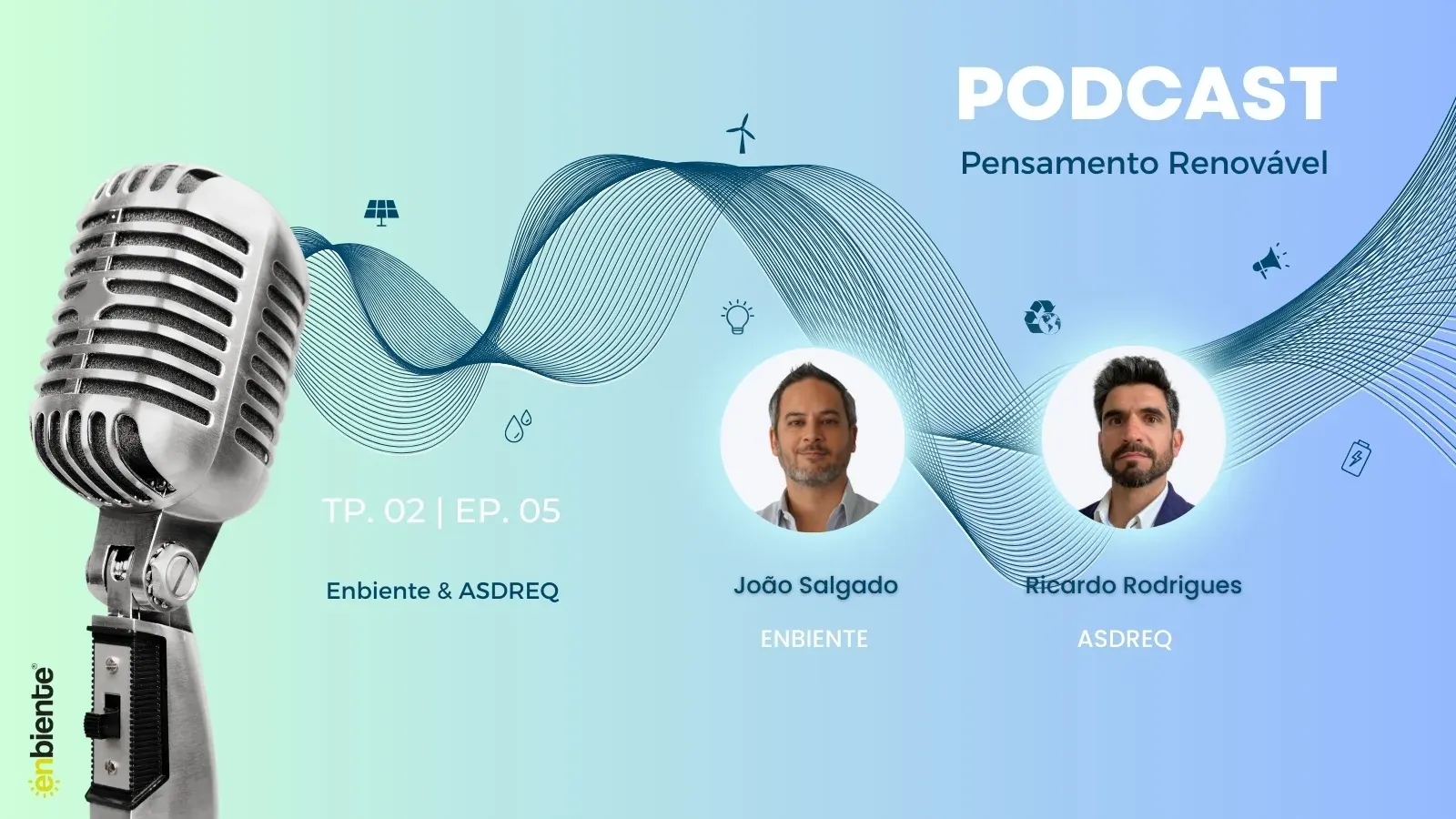 Capa do episódio: Pensamento Renovável T2 E5 - Protocolo entre a Enbiente e a ASDREQ